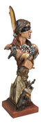 Koitsenko Hunter Native American Indian Chief Warrior Holding Axe Bust Figurine
