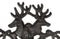 Forged Cast Iron Double Stag Deer Antlers Wall Hooks For Keys Leashes Scarves