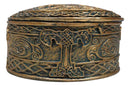 Sacred Moon And Sun Celtic Knotwork Yggdrasil Tree Of Life Wicca Trinket Box