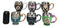 Set Of 6 Colorful Cameo Tarot Moth Skeletons Dragons Cat Magic Tea Cup Mugs