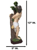 Christian Martyr Roman Soldier Saint Sebastian Pierced By Arrows Figurine 12"H