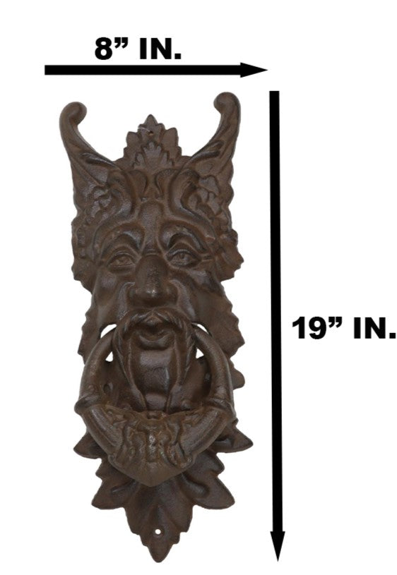 Cast Iron Wiccan Celtic Greenman Forest Tree Ent Spirit Heirloom Door Knocker