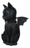 Cultic Fiends Gargoyle Cat Baphomet W/ Bat Wings Triple Moon Pentagram Figurine