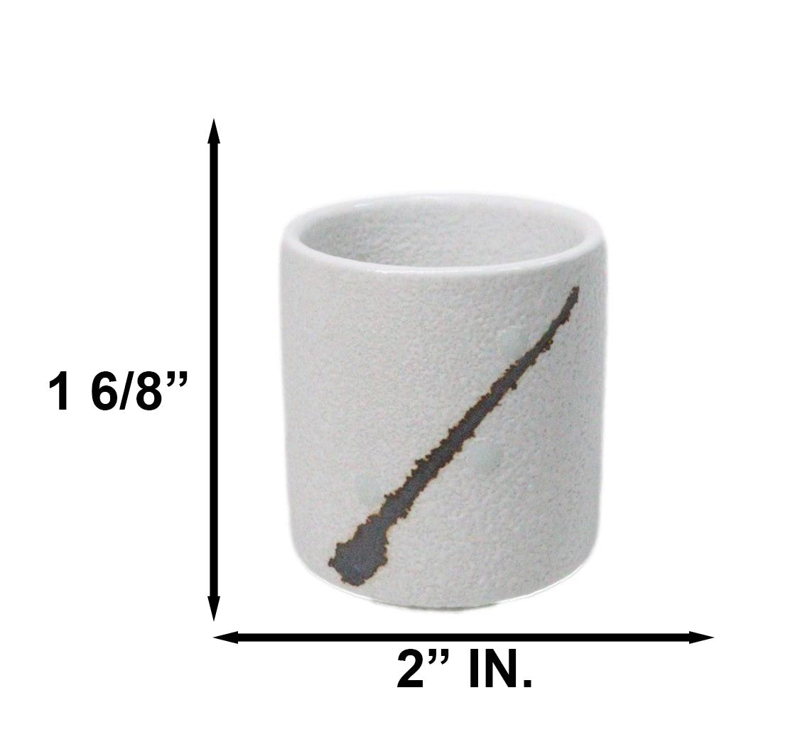 Set of 6 Artistic Snow Yukino Hana Porcelain 1.25oz Ochoko Yuzu Cups