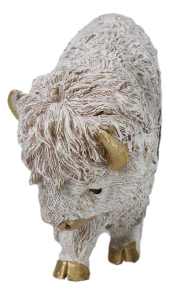 Native American Sacred White Bison Buffalo Decorative Wall Sculpture Relief