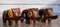 Balinese Wood Handicrafts Tail To Tail Elephant Miniature Figurines Set 2.75"L