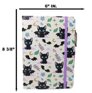 Cute And Creepy Bat Winged Cats Mystical Spell Notebook Journal Lined Page A5