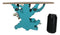 Marine Blue Sea Turtles Swimming by Ocean Corals Floating Wall Bracket Shelf