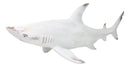 Nautical Ocean Marine Great White Shark Swimming Antiqued White Figurine 19.5"L