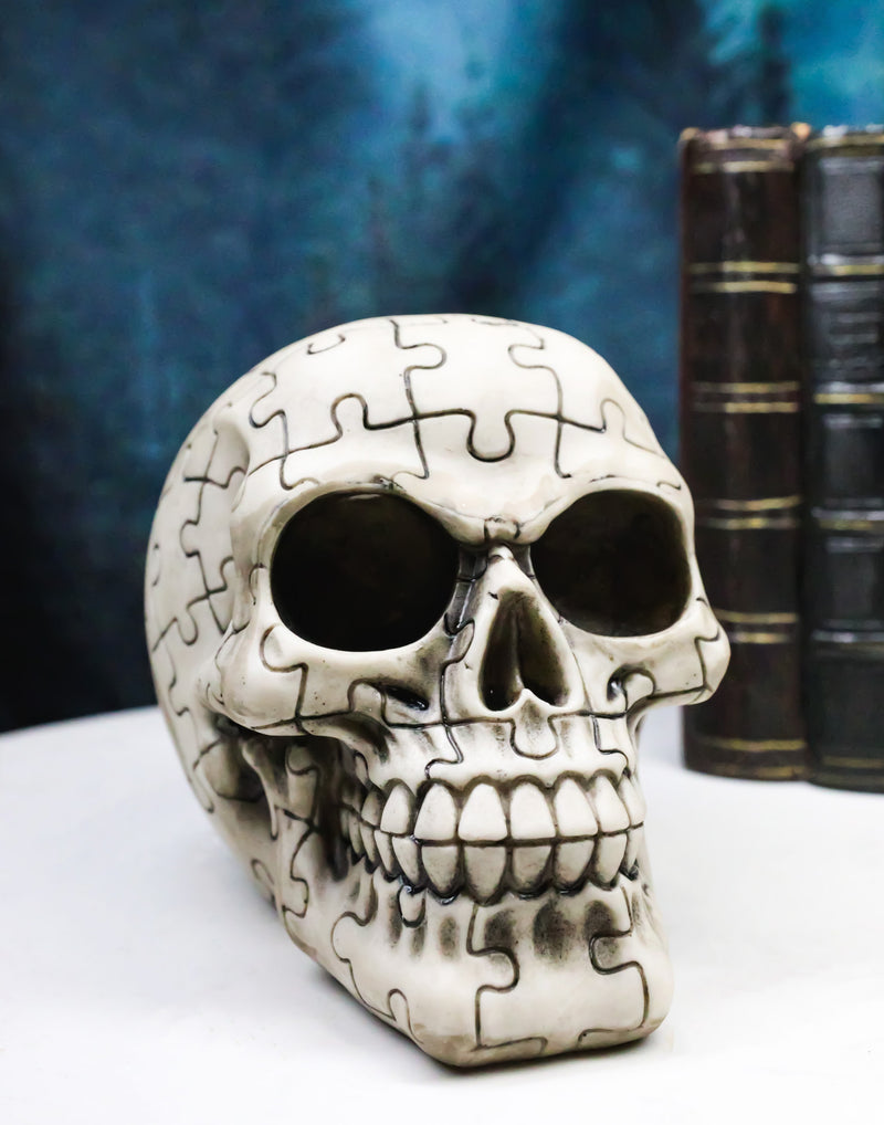 Ossuary Macabre Gothic Jointed Jigsaw Puzzle Cranium Skull Figurine 6"L