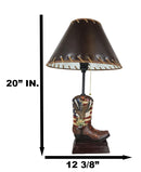 American Forgotten Soldier Eagle Rifle And Helmet Cowboy Boot Desktop Table Lamp