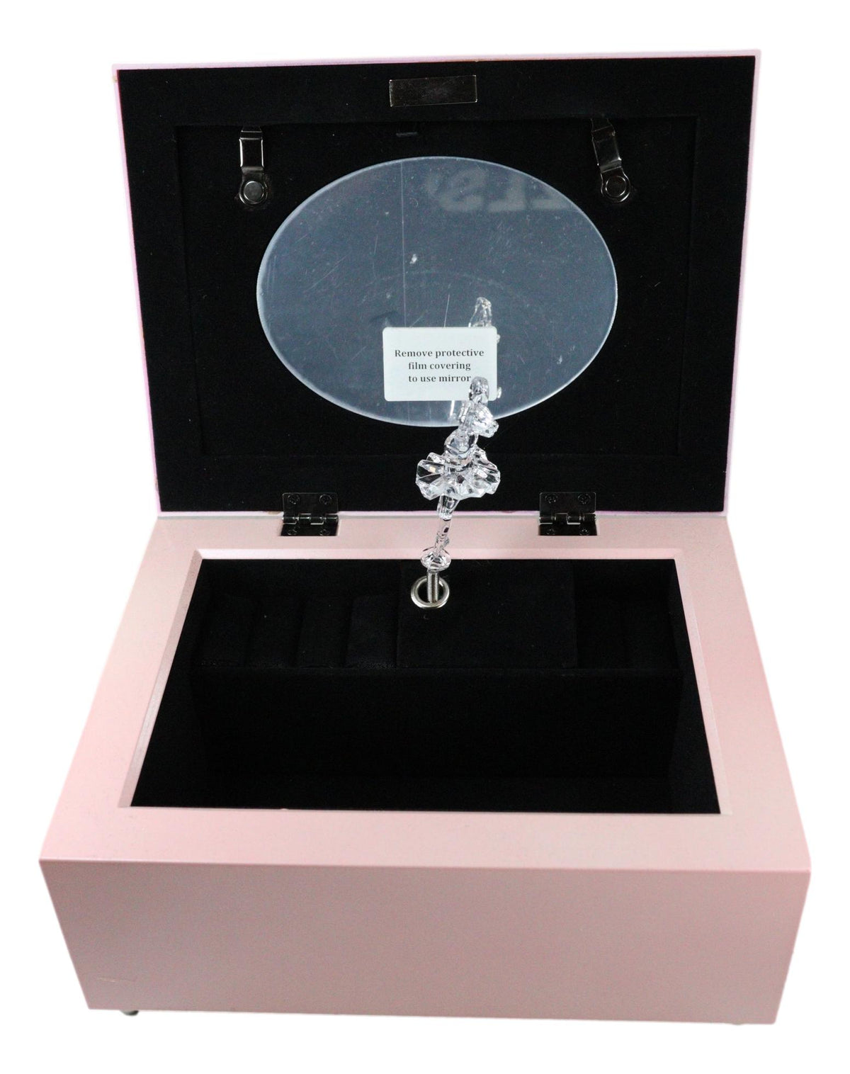 Forever In Our Hearts Dancing Ballerina Pink Floral Wooden Trinket Musical Box