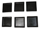 Set Of 6 Kokuyo Black Minimalist Ceramic Square Condiment Sauce Dishes 2oz