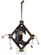 Rustic Western Texas Cowboy Boot And Hat Faux Leather Decorative Wind Chime