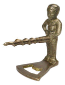 Set Of 2 Whimsical Brass Naughty Peeing Boy Corkscrew Wine Bottle Cork Opener