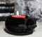 Wicca Mystic Ceramic Sleeping Black Feline Cat Tea Light Votive Candleholder