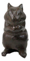 Rustic Cast Iron Standing Chipmunk Squirrel with Long Tail Door Stopper Wedge