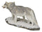 Winter Woodlands Moon Twilight Romance Arctic Snow Wolf Couple Figurine 11.5"L