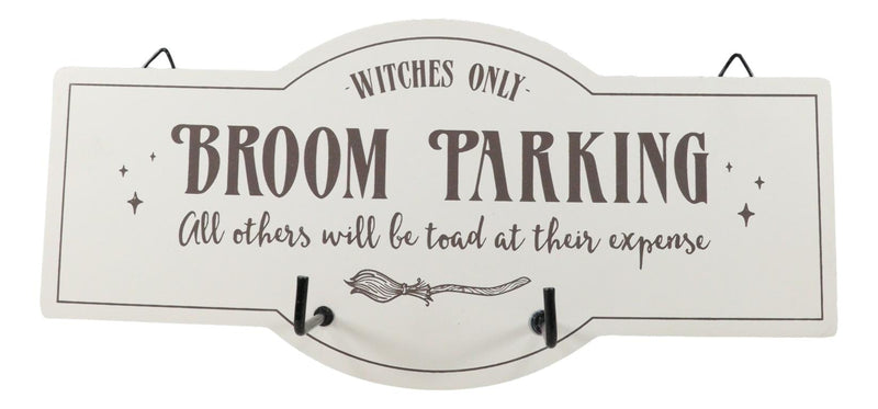 Witches Only Broom Parking All Others Will Be Toad Wall Sign With Coat Hooks