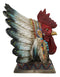 Native American Indian Rooster Chicken Chief With Roach Headdress Figurine
