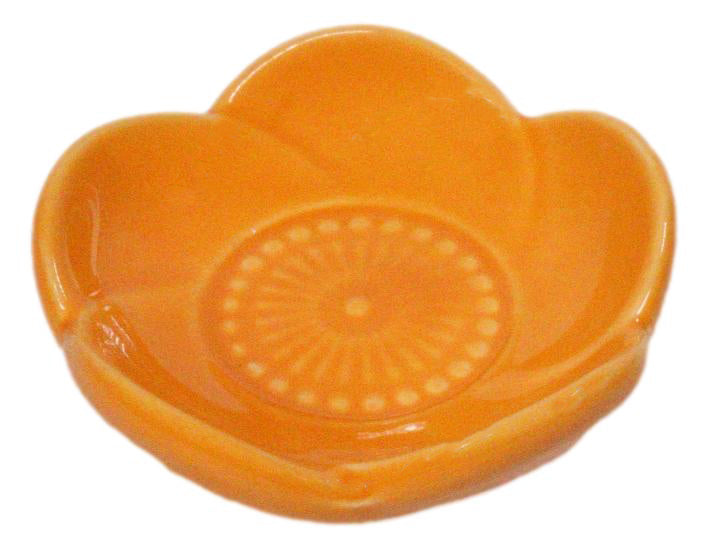 Ebros Set of 6 Orange Sakura Cherry Blossom Porcelain Sauce Dishes 3 Inch