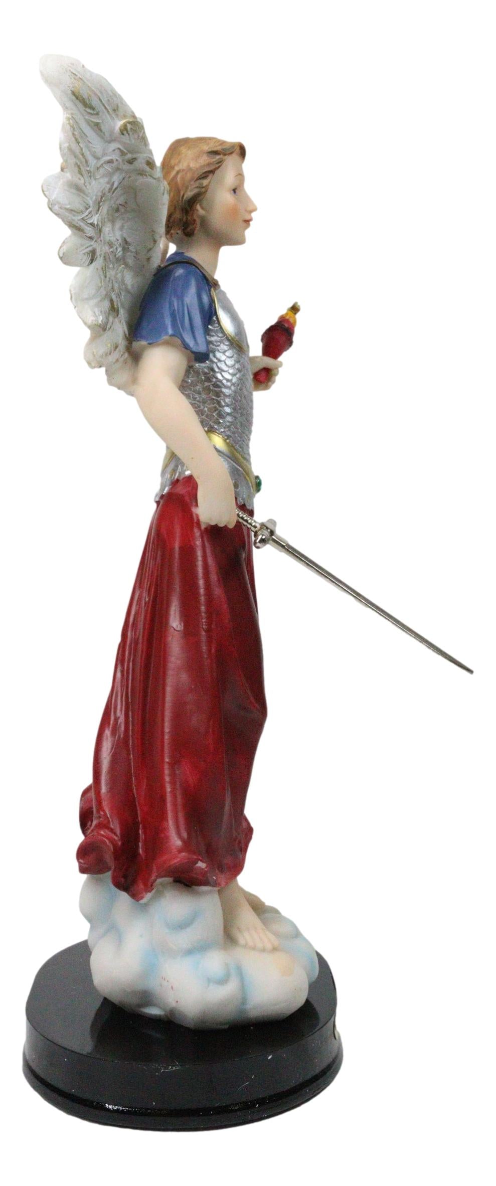 Archangel Saint Zadquiel Holding Dagger Figurine With Base 12" Angel Of Mercy