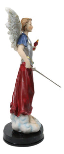 Archangel Saint Zadquiel Holding Dagger Figurine With Base 12" Angel Of Mercy