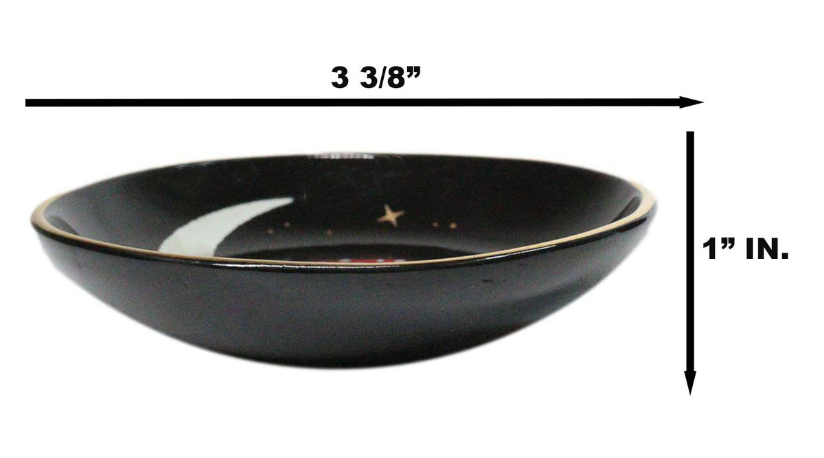 Witchcraft Wicca Dark Forest Toadstool Mushrooms And Fungi Round Incense Holder