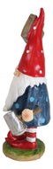 Whimsical Garden Mr Gnome With Hammer and Mushroom Farm Plank Sign Figurine
