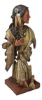 Tribal Native American Indian Lady Princess with Eagle Feathers Bust Figurine