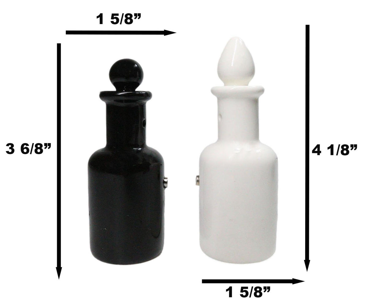 Magic Potion Bottles Purifying Salt And Banishing Pepper Ceramic Shakers Set