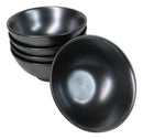 Pack Of 6 Black Tetsu Kesho Collection Small Rice Soup Appetizer Bowls 10oz