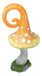 Large Fairy Garden Orange Meringue Crooked Toadstool Mushroom Figurine 23"H