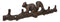 Rustic Cast Iron Playful Squirrel Perching On Tree Branch 4-Peg Wall Hooks Decor