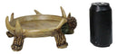 Rustic Deer Antler Tray Dish with Pinecones Woodland Decorative Catchall Bowl
