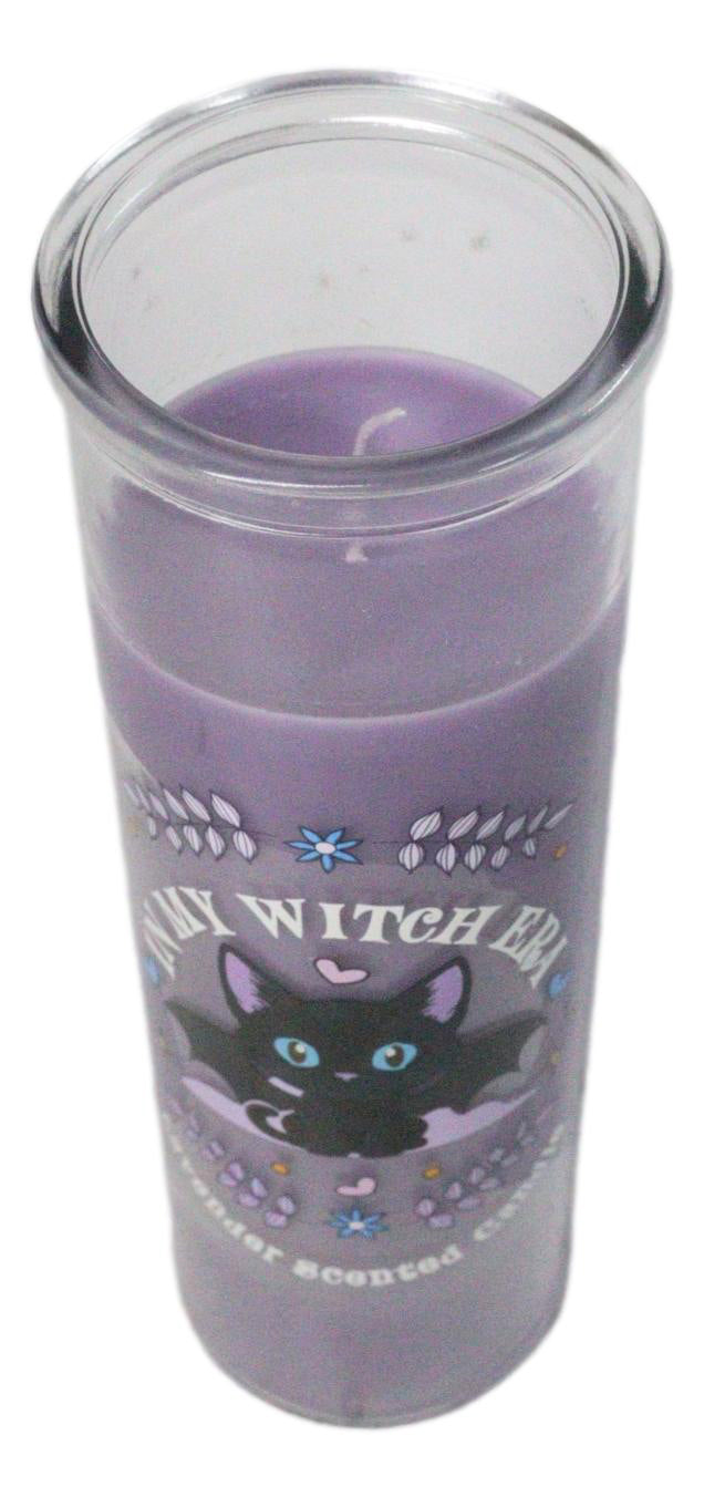 Halloween Magic Of Whiskers and Wings Lavender Scented Black Cat Tube Candle
