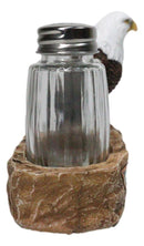 Wild Heritage Bald Eagle On Rock Southwestern Symbol Salt & Pepper Shaker Holder