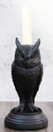 Mystical Wicca Gothic Owl Of Astrontiel Candlestick Candle Holder Figurine