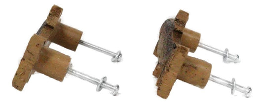 Set Of 2 Western Nautical Marine Trout Fish Faux Wooden Cabinet Bar Pull Knobs