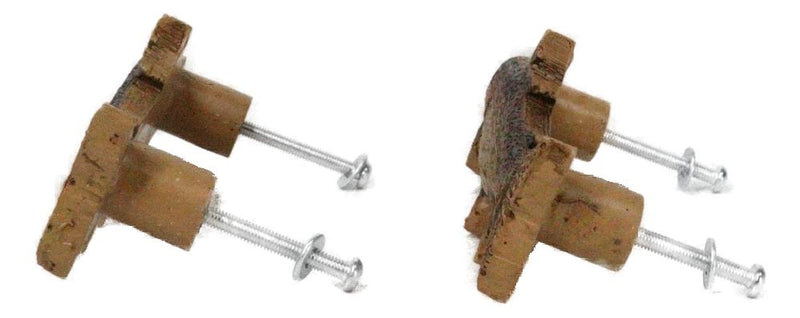 Set Of 2 Western Nautical Marine Trout Fish Faux Wooden Cabinet Bar Pull Knobs