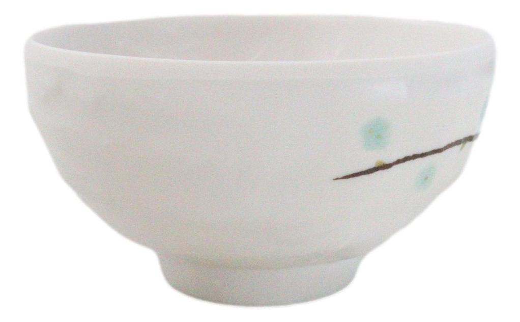 Set of 6 Contemporary Yukino Hana Snow Melamine Round Rice Miso Soup Bowls 10oz