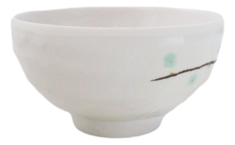 Set of 6 Contemporary Yukino Hana Snow Melamine Round Rice Miso Soup Bowls 10oz