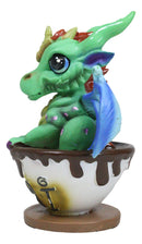 Whimsical Morning Beverage Chai With Bobert Baby Dragon In Teacup Figurine