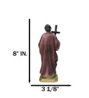 Christian Apostle Of Jesus Martyr Saint Philip With Tall Cross Figurine 8"H