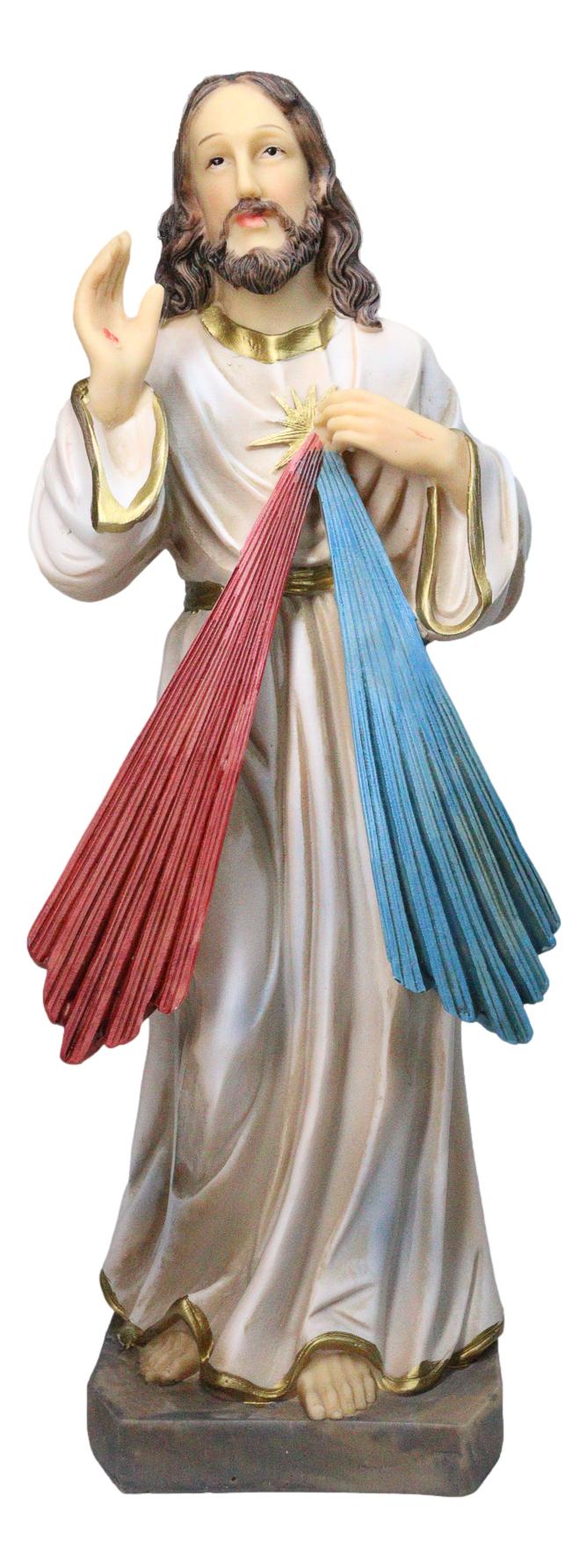 Christian Catholic Devotion Christian Divine Mercy of Jesus Christ Figurine 12"H - Ebros Gift