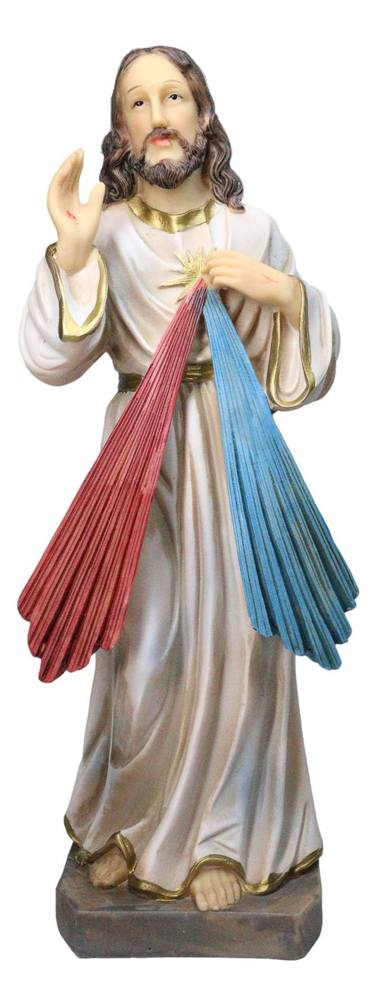 Christian Catholic Devotion Christian Divine Mercy of Jesus Christ Figurine 12"H - Ebros Gift