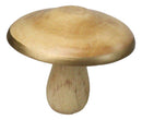 Pack Of 2 Rustic Handcrafted Hardwood Acacia Mushrooms With Golden Edge Decors