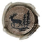 Rustic Western Forest Deer Antlers With Tree Rings Coasters And Holder Set