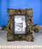 Rustic Western Carved Floral Scrollwork Faux Wooden Picture Photo Frame 4"X6"