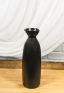 Set Of 6 Porcelain Kokuyo Black Minimalist Japanese Wine Sake Tokkuri Flasks 9oz